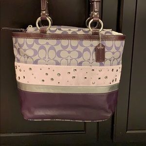 COACH purple patchwork j0820f13075
